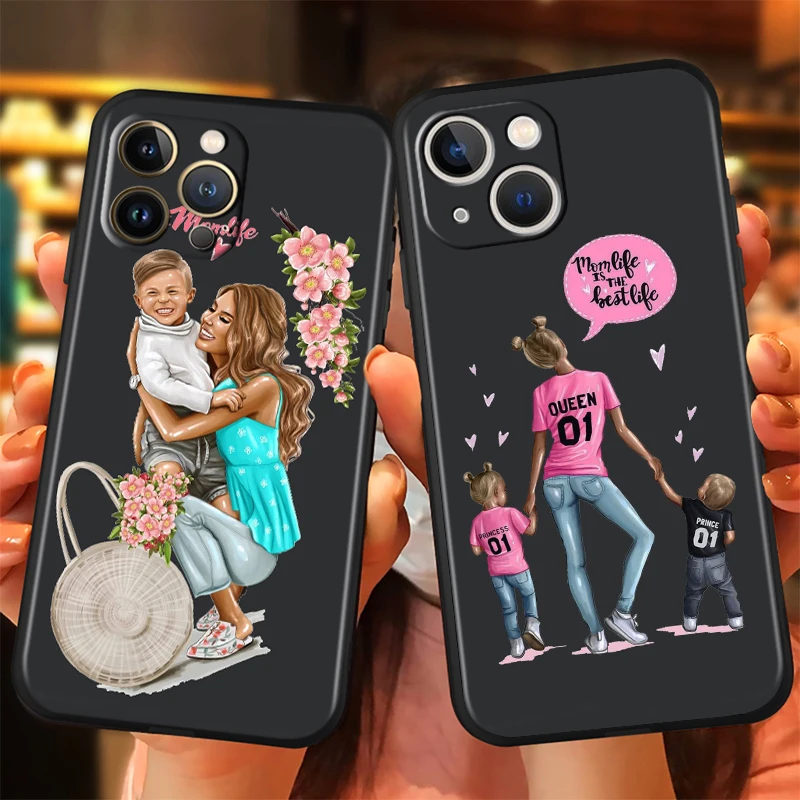 Super Mom Baby For Apple iPhone 13 12 Pro Max Mini 11 Pro XS Max X XR 6 7 8 Plus Fundas Soft Black Phone Case Capa
Super Mom Baby For Apple iPhone 13 12 Pro Max Mini 11 Pro XS Max X XR 6 7 8 Plus Fundas Soft Black Phone Case Capa