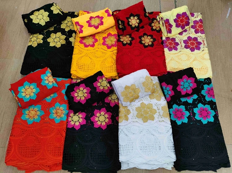 Nigerian style african dry lace fabrics 5 yards embroidery swiss voile lace 100% cotton fabric with 2 yards scarf for Christmas
Nigerian style african dry lace fabrics 5 yards embroidery swiss voile lace 100% cotton fabric with 2 yards scarf for Christmas