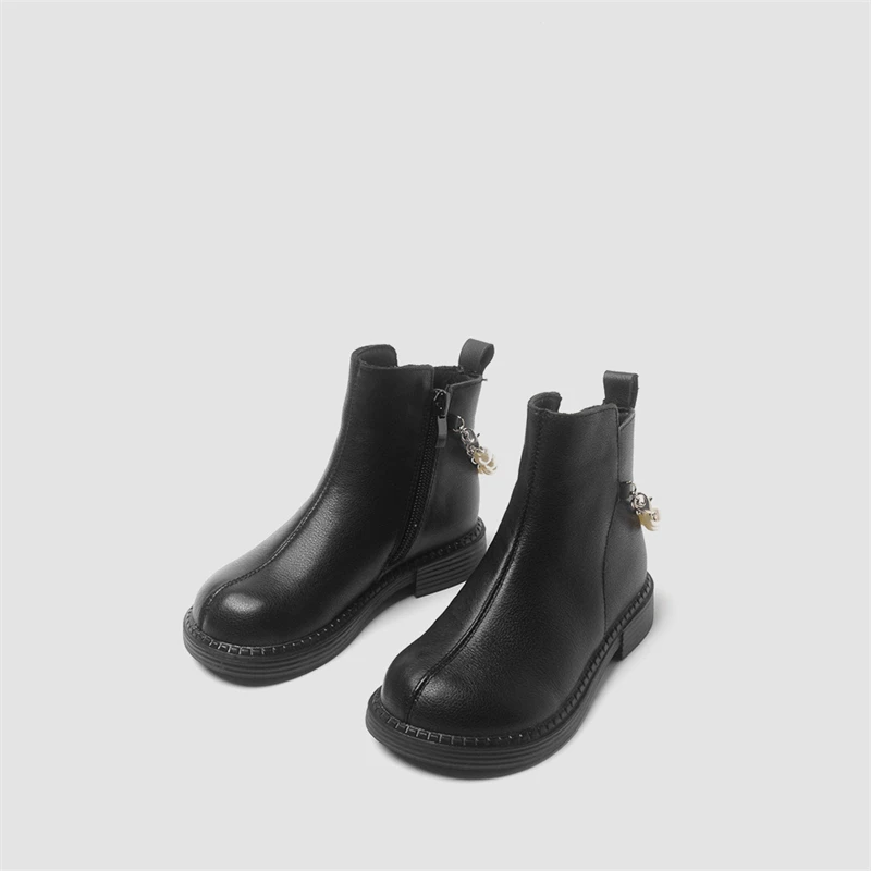 New Children Genuine Leather Ankle Breathable Black Girls Princess Flat Black Toddler Baby Martin Boots Kids Shoes 03A
New Children Genuine Leather Ankle Breathable Black Girls Princess Flat Black Toddler Baby Martin Boots Kids Shoes 03A