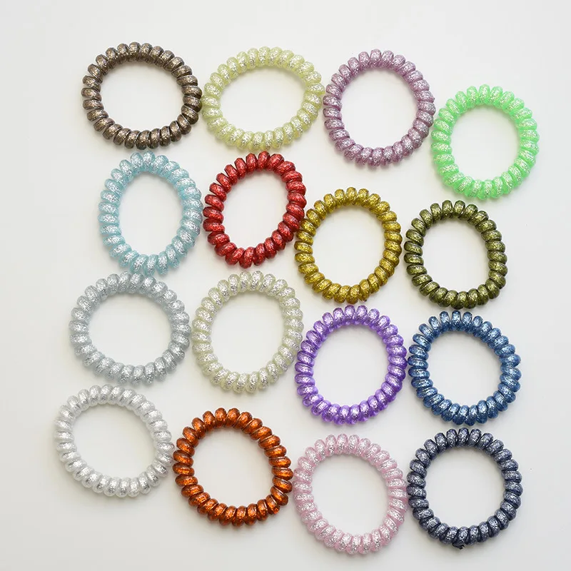 5pcs Pack 5.5cm Diameter Telephone Line Hairpin Bracelet Dual Purpose Headband Simple Gold Powder Bright Sand Hair Rope H036
5pcs Pack 5.5cm Diameter Telephone Line Hairpin Bracelet Dual Purpose Headband Simple Gold Powder Bright Sand Hair Rope H036