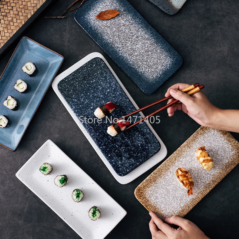 Japanese Snack Plate Cuisine Restaurant Sushi Flat Sashimi Set Plate Tray Retro Rectangular Hot Pot Side Dish Plate
Japanese Snack Plate Cuisine Restaurant Sushi Flat Sashimi Set Plate Tray Retro Rectangular Hot Pot Side Dish Plate