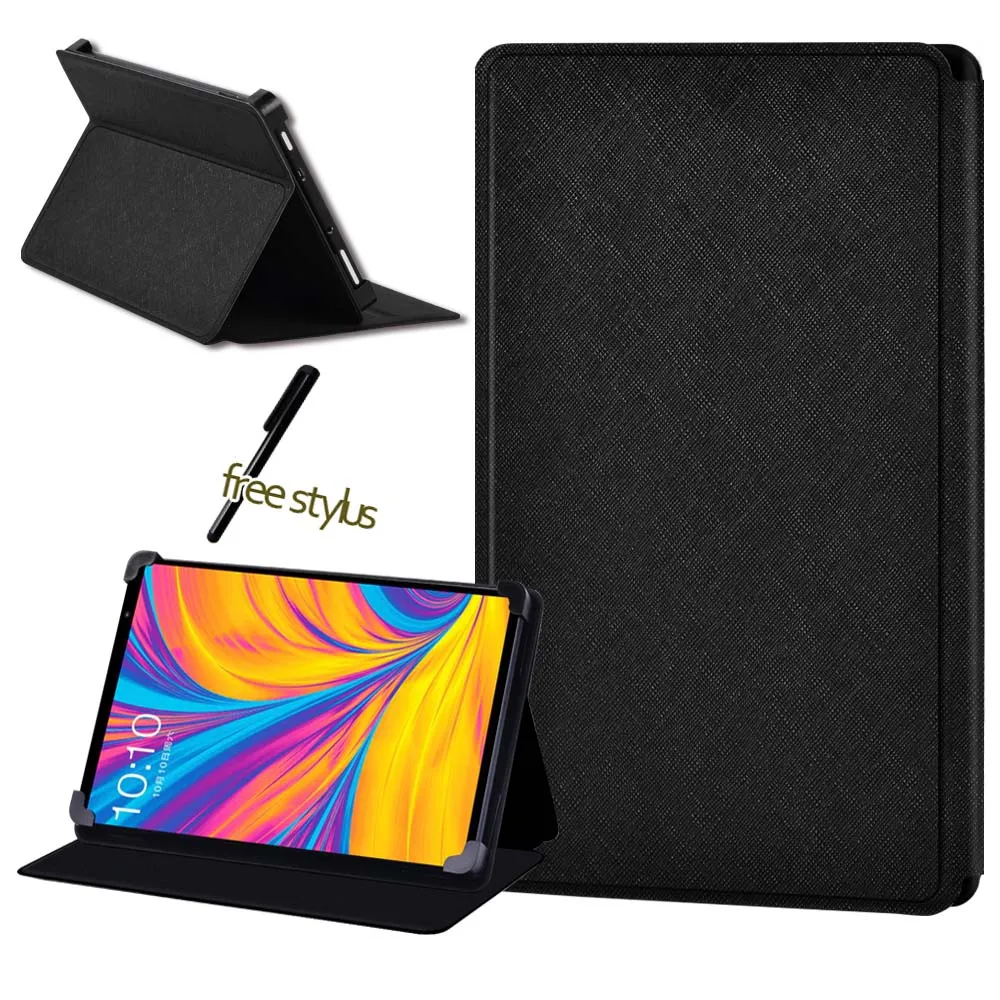 

Case For Teclast P10 / M30 / P80X / T10 Shockproof - Universal Folio PU Leather Stand Tablet Cover Case + Stylus