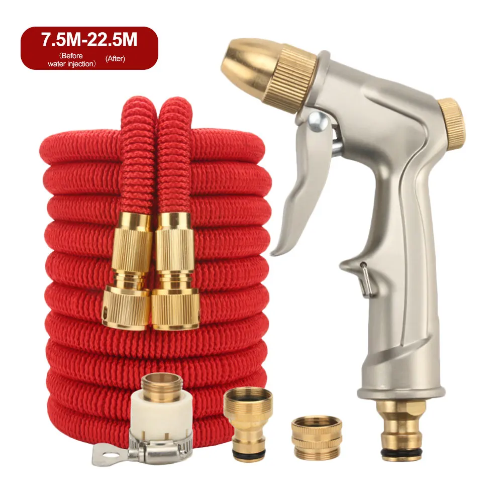 7.5-22.5M Garden Hose Retractable Water Hose Set with High Pressure Nozzle Water Gun Head for Garden Watering Flowers Car Wash
7.5-22.5M Garden Hose Retractable Water Hose Set with High Pressure Nozzle Water Gun Head for Garden Watering Flowers Car Wash