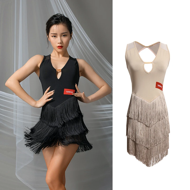 Latin Dance Dress Women Sexy Backless Fringe Practice Clothes Professional Rumba Tango Samba Salsa Dance Tassel Costumes VO1075
Latin Dance Dress Women Sexy Backless Fringe Practice Clothes Professional Rumba Tango Samba Salsa Dance Tassel Costumes VO1075