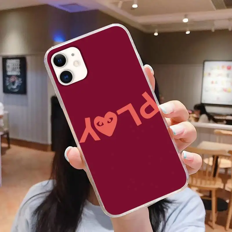 PLAY Comme des Garcons Heart Phone Case For iphone 5s 6 7 8 11 12 plus xsmax xr pro mini se Transparent Cover Fundas Coque
PLAY Comme des Garcons Heart Phone Case For iphone 5s 6 7 8 11 12 plus xsmax xr pro mini se Transparent Cover Fundas Coque