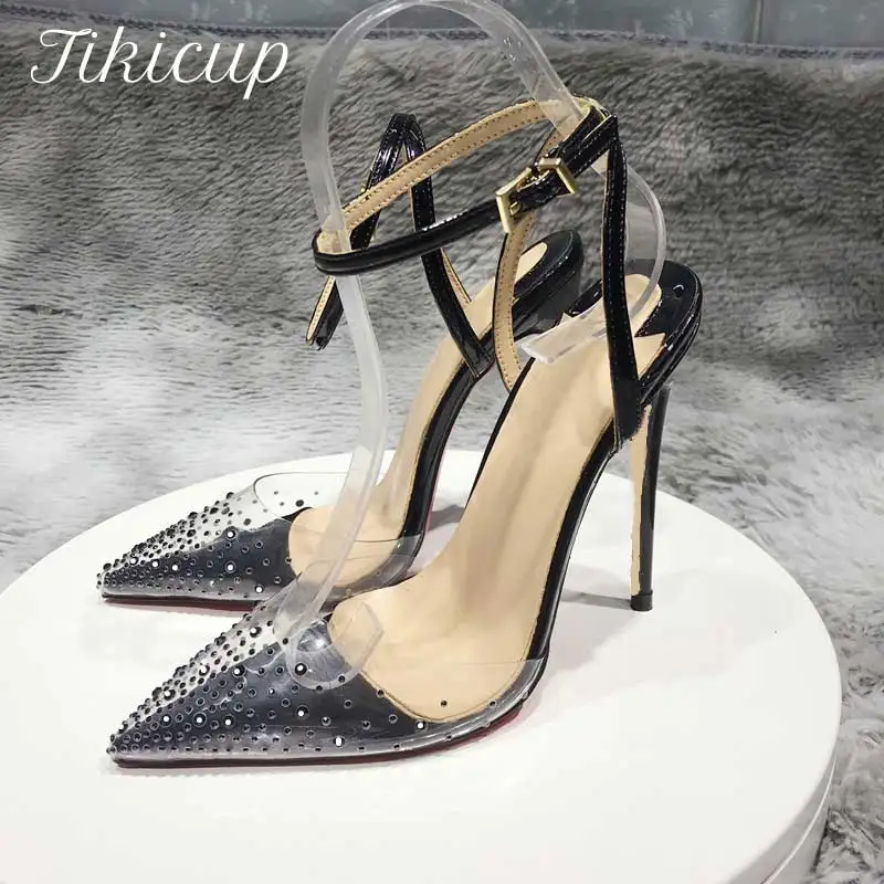 Tikicup Summer Womens Sparkle Stiletto Pumps Transparent Slingback Shoes Ankle Strap Pvc Rivets High Heels Up to Size 43 44 45
Tikicup Summer Womens Sparkle Stiletto Pumps Transparent Slingback Shoes Ankle Strap Pvc Rivets High Heels Up to Size 43 44 45