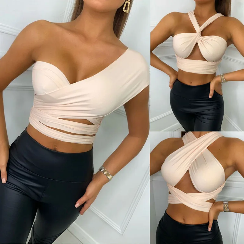 Summer Women's Solid Color Halter Vest 2021 New Sleeveless Sexy Slim Knit Backless Hollow Cross Streetwear Party Tank Tops
Summer Women's Solid Color Halter Vest 2021 New Sleeveless Sexy Slim Knit Backless Hollow Cross Streetwear Party Tank Tops