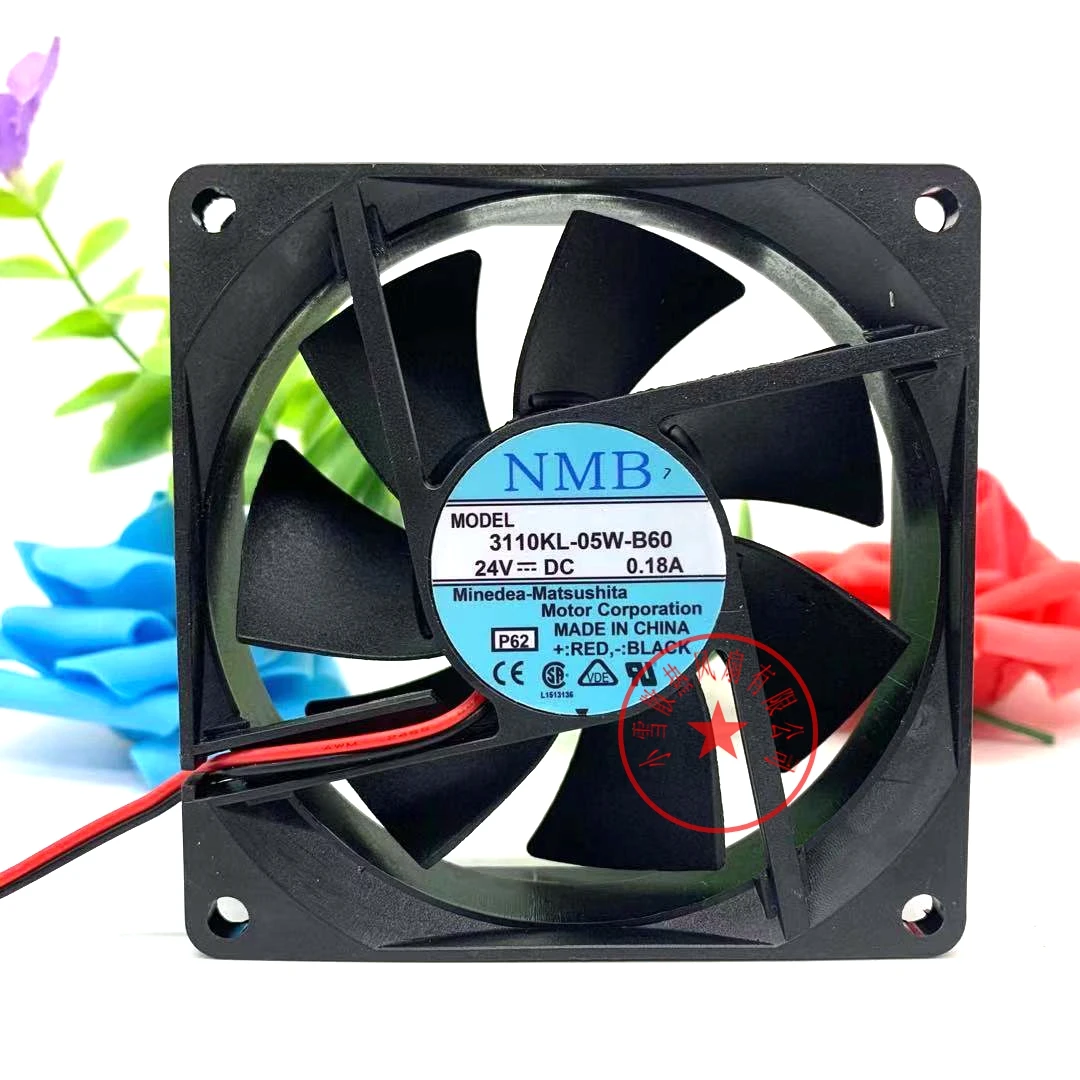 Новый оригинальный NMB 8025 3110KL-05W-B60/B69 24V 0.18A 8cm инверторный Вентилятор охлаждения |