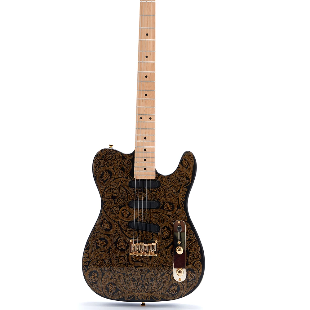 Custom Shop TL Electric Guitar Water Transfer Top Gold Hardware Strings Thru Body
Custom Shop TL Electric Guitar Water Transfer Top Gold Hardware Strings Thru Body