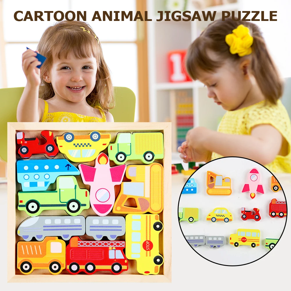 Kids Cartoon Wooden 3D Jigsaw Puzzle Toys Baby Animal Dinosaur Transport Puzzles Early Educational Cognitive Learning Toy
Kids Cartoon Wooden 3D Jigsaw Puzzle Toys Baby Animal Dinosaur Transport Puzzles Early Educational Cognitive Learning Toy