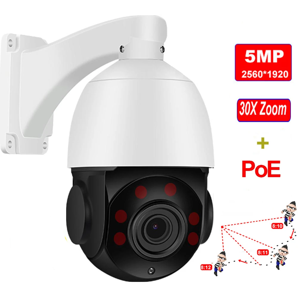 Скоростная купольная IP-камера видеонаблюдения с автотреком, встроенным POE SONY IMX335, 30-кратным зумом, 5 МП, Hikvision протокол, распознавание людей, ...
Скоростная купольная IP-камера видеонаблюдения с автотреком, встроенным POE SONY IMX335, 30-кратным зумом, 5 МП, Hikvision протокол, распознавание людей, ...