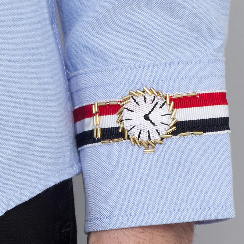 2021 TB THOM Fashion Brand Shirts Men Slim White Long Sleeve Casual Shirt Cuff Watch Embroidery Oxford Formal Men's Clothing
2021 TB THOM Fashion Brand Shirts Men Slim White Long Sleeve Casual Shirt Cuff Watch Embroidery Oxford Formal Men's Clothing