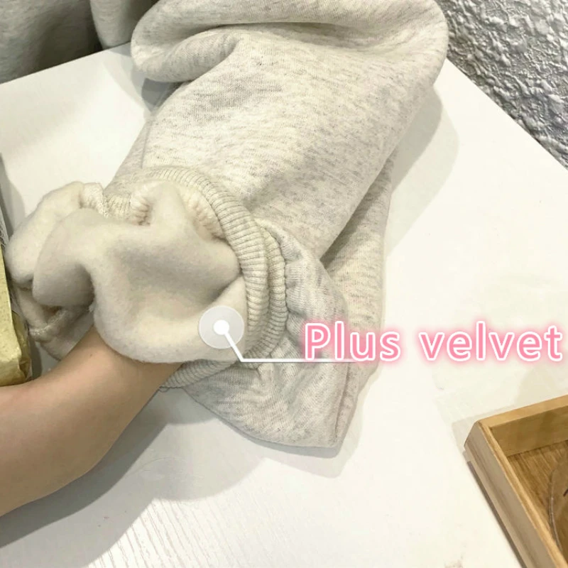 Basic Jackets Hooded Loose Plus Velvet Letter Embroidery Thicker Coats High Quality BF Style Popular All-match Cozy Winter Femme
Basic Jackets Hooded Loose Plus Velvet Letter Embroidery Thicker Coats High Quality BF Style Popular All-match Cozy Winter Femme