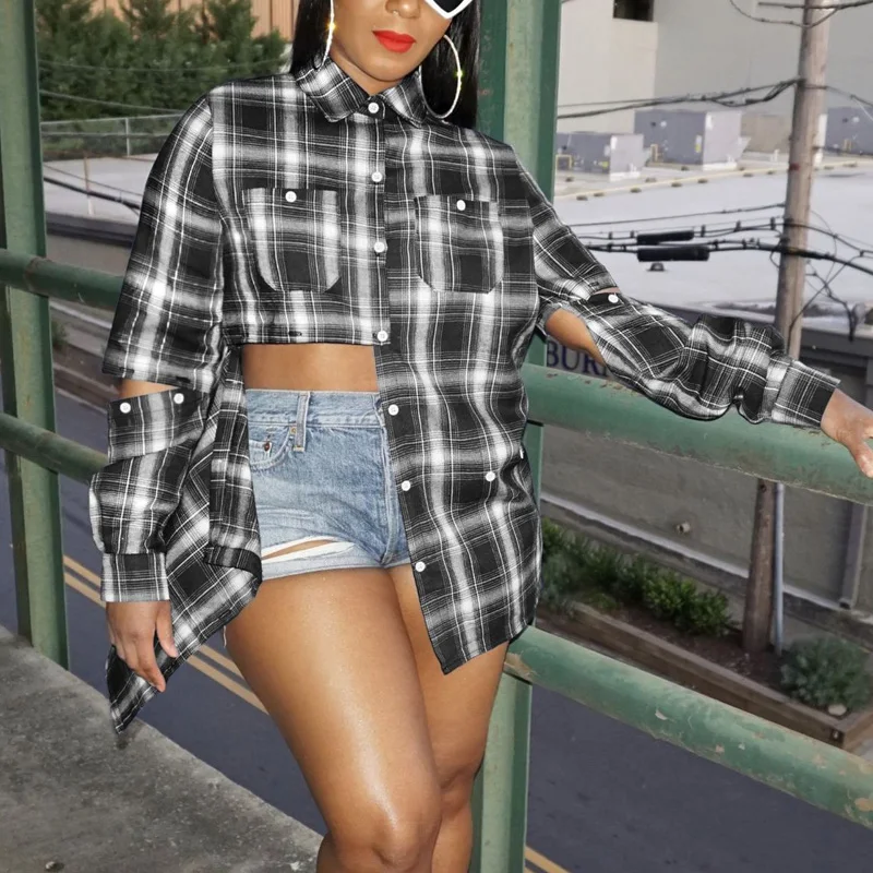 irregular Patchwork Button Plaid Printed women shirts blouse 2020 fashion ladies Long Sleeve loose tops vintage chic shirt
irregular Patchwork Button Plaid Printed women shirts blouse 2020 fashion ladies Long Sleeve loose tops vintage chic shirt