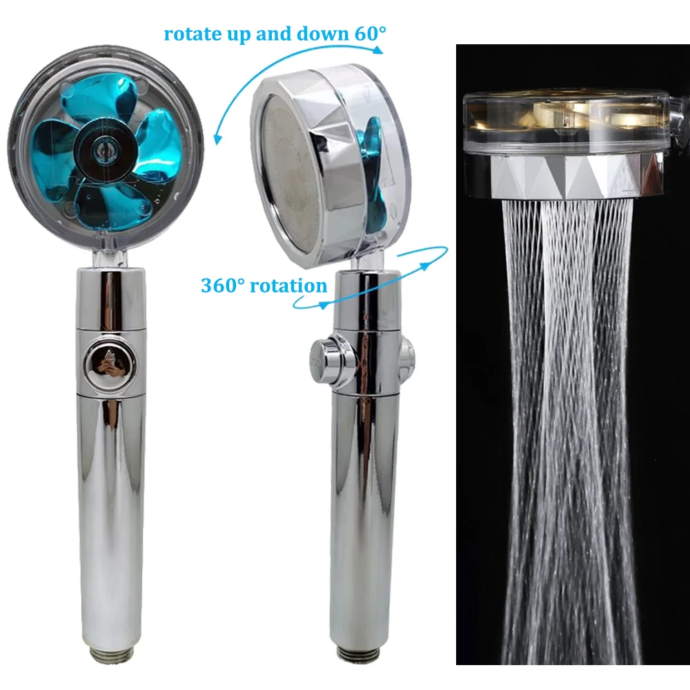 Душевая лейка с турбонаддувом с функцией экономии воды под высоким давлением, вращающаяся на 360 градусов, с 4 лопастями
Душевая лейка с турбонаддувом с функцией экономии воды под высоким давлением, вращающаяся на 360 градусов, с 4 лопастями