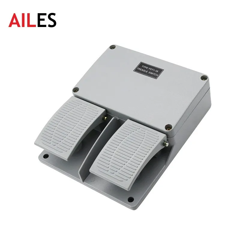 YDT-16 Double Foot Switch Silver Copper Contact Reset Latching Aluminum AC380V DC220V Foot Pedal Switches 10A
YDT-16 Double Foot Switch Silver Copper Contact Reset Latching Aluminum AC380V DC220V Foot Pedal Switches 10A