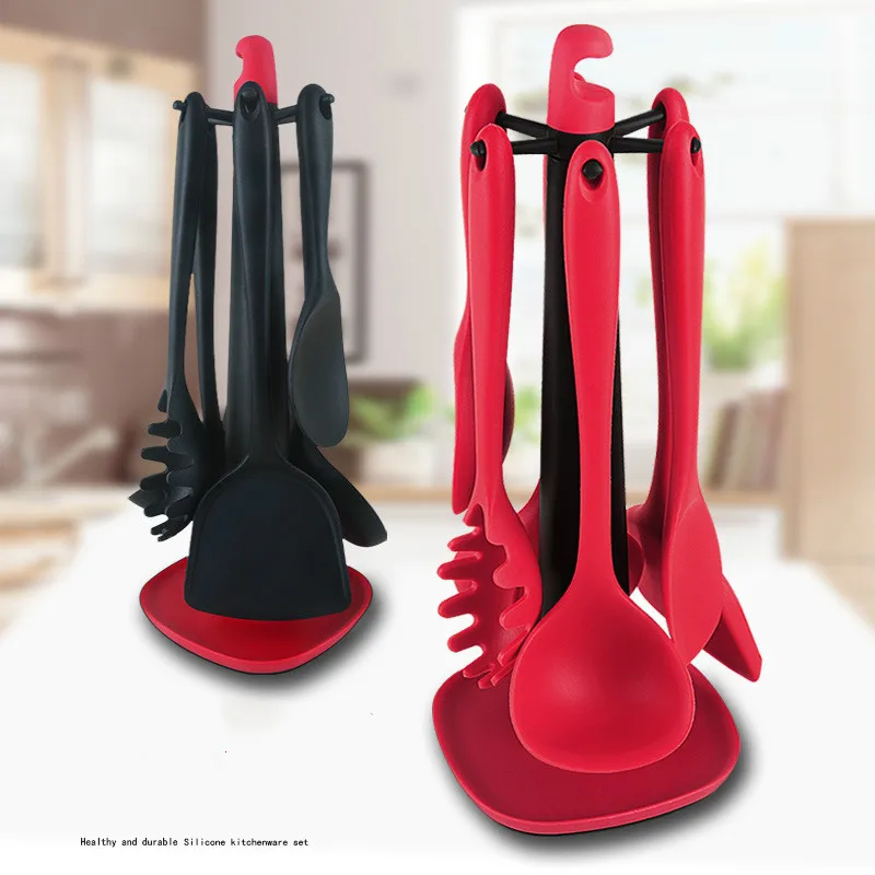 7-piece non-stick pan spatula set kitchen utensils silicone kitchenware set hanging hole design silicone kitchen
7-piece non-stick pan spatula set kitchen utensils silicone kitchenware set hanging hole design silicone kitchen