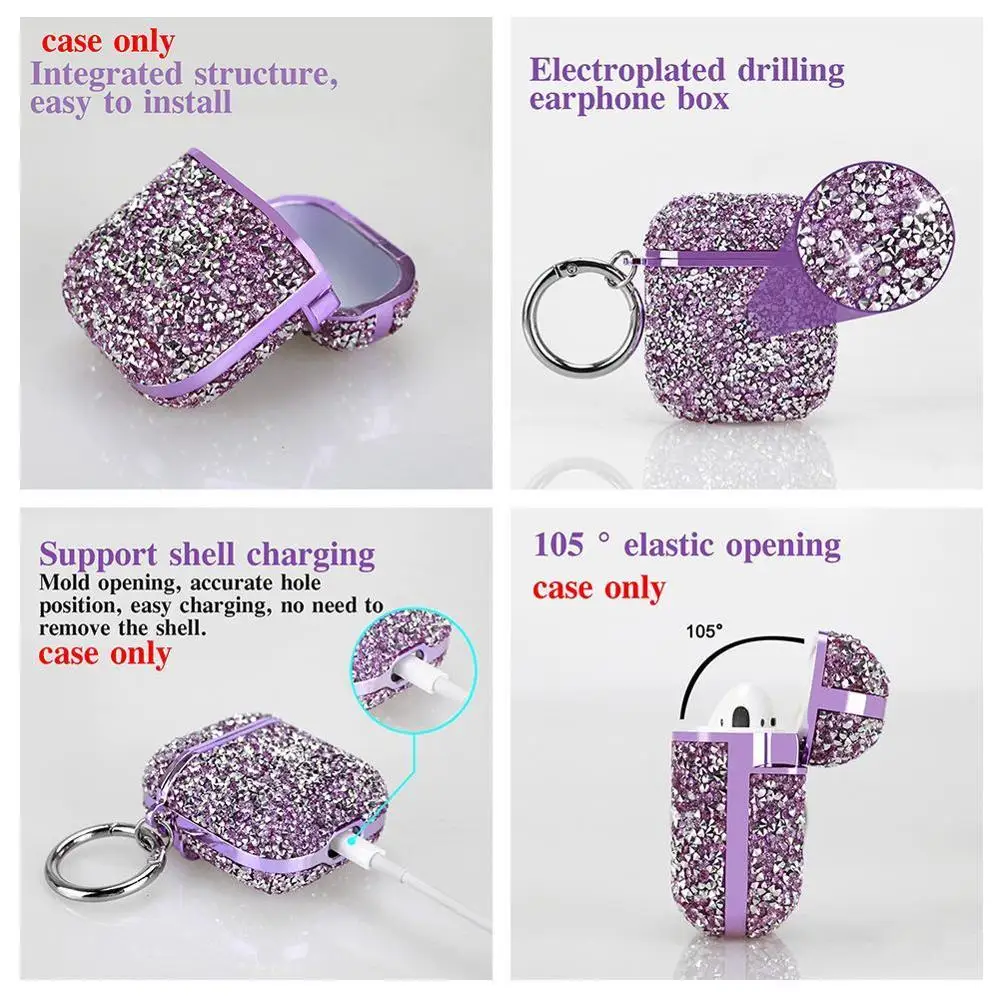 Luxury bling glitter Diamond Hard Case For Airpods Accessory Pro Cover Headset Pro For AirPods Bag Case Crystal Rhine H3Q8
Luxury bling glitter Diamond Hard Case For Airpods Accessory Pro Cover Headset Pro For AirPods Bag Case Crystal Rhine H3Q8