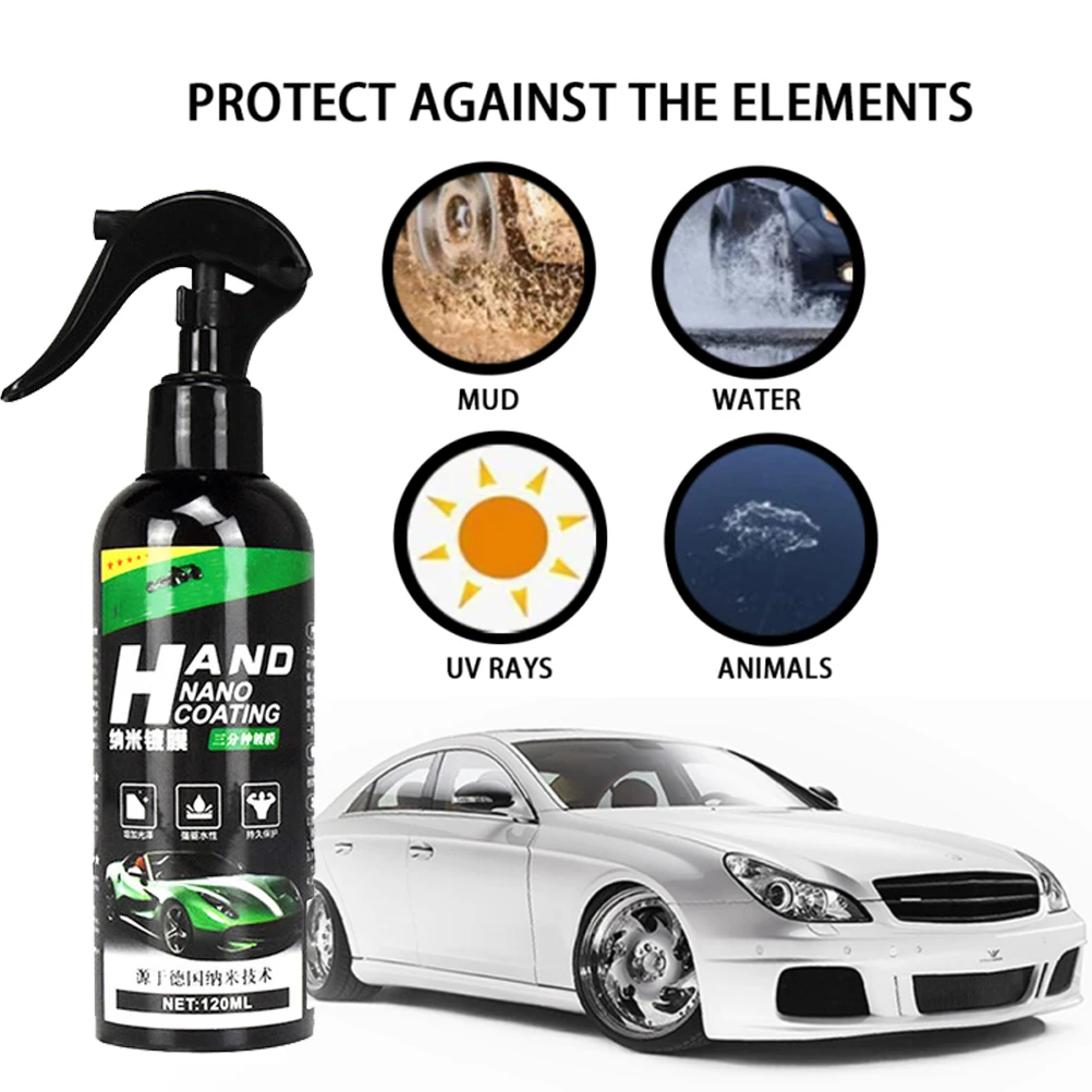 120ml Car Spray Coating Sealant Repellent Nano Glass Polishing Plated Crystal Liquid Hydrophobic Coating Waterproof Agent
120ml Car Spray Coating Sealant Repellent Nano Glass Polishing Plated Crystal Liquid Hydrophobic Coating Waterproof Agent