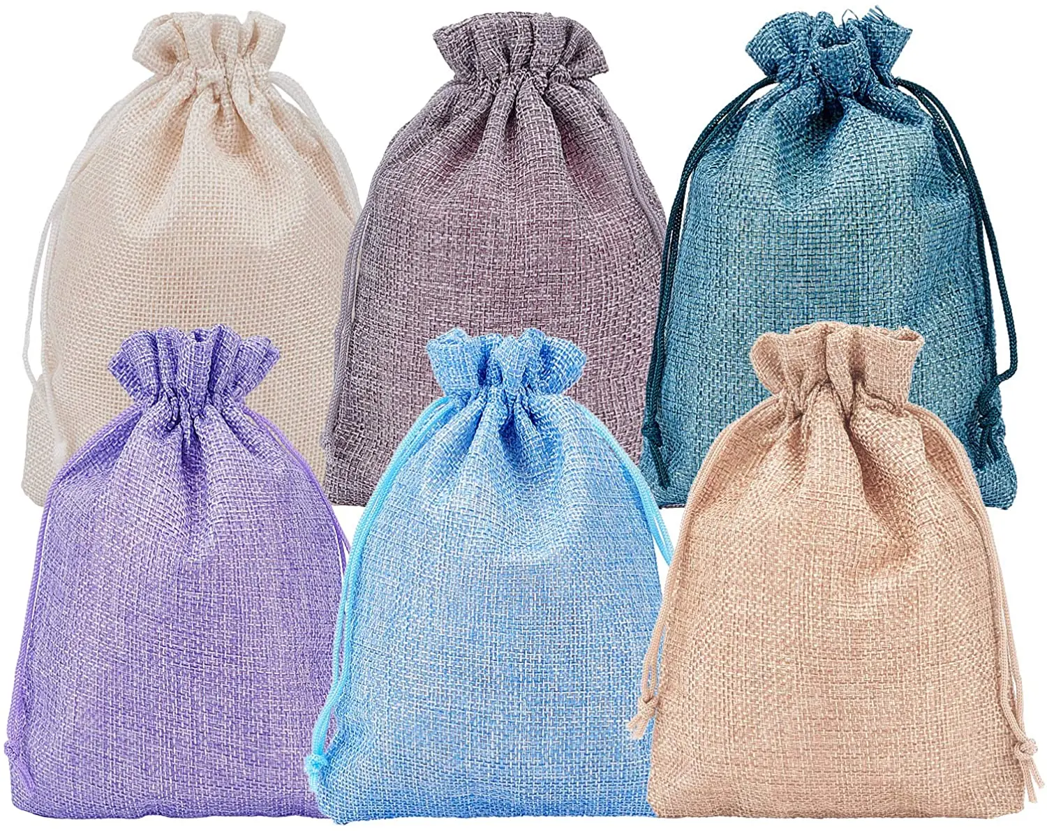 24 PCS 18cm x 13 cm (7 x 5 Inch) 6 Color Burlap Bags with Drawstring Gift Bags Jewelry Pouch for Wedding Party and DIY Craft
24 PCS 18cm x 13 cm (7 x 5 Inch) 6 Color Burlap Bags with Drawstring Gift Bags Jewelry Pouch for Wedding Party and DIY Craft