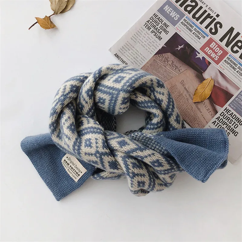 Korean Wool Knitted Scarf for Kids 2020 Winter Fashion Retro Design Printing Unisex Children Warm Collar Stretch Neck Ring
Korean Wool Knitted Scarf for Kids 2020 Winter Fashion Retro Design Printing Unisex Children Warm Collar Stretch Neck Ring