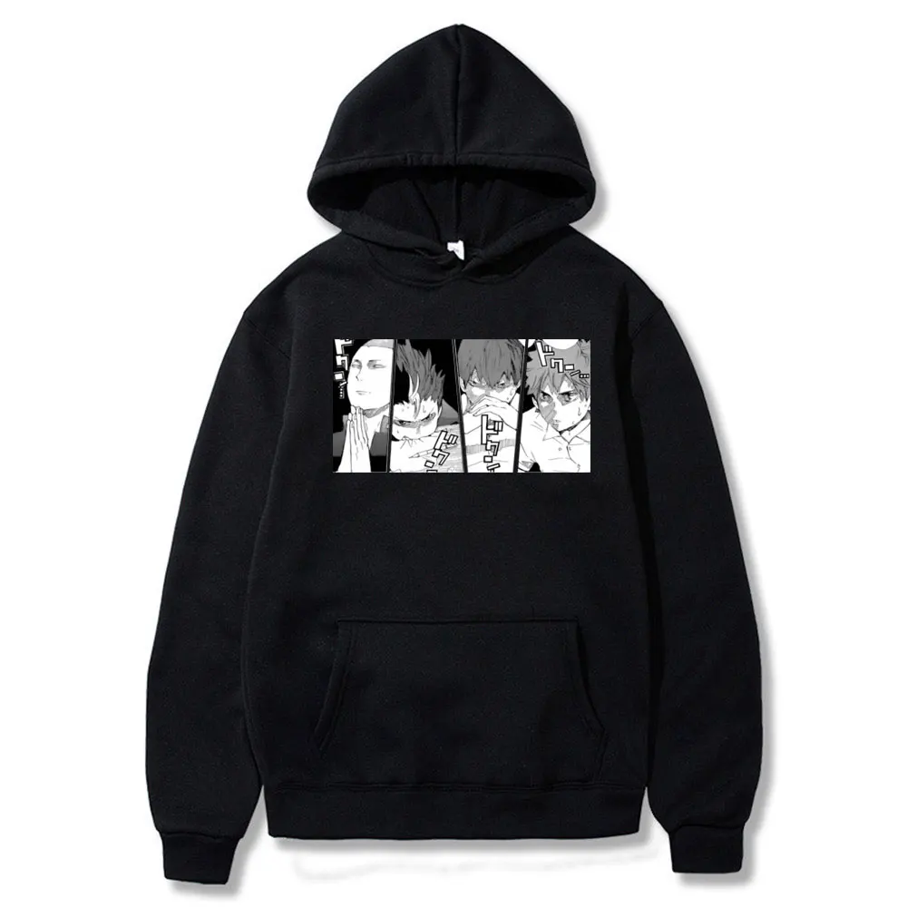 Haikyuu Cartoon Hoodies Men Funny Japanese Anime Streetwear Harajuku Karasuno Graphic Print Sweatshirts Unisex Tops Male
Haikyuu Cartoon Hoodies Men Funny Japanese Anime Streetwear Harajuku Karasuno Graphic Print Sweatshirts Unisex Tops Male