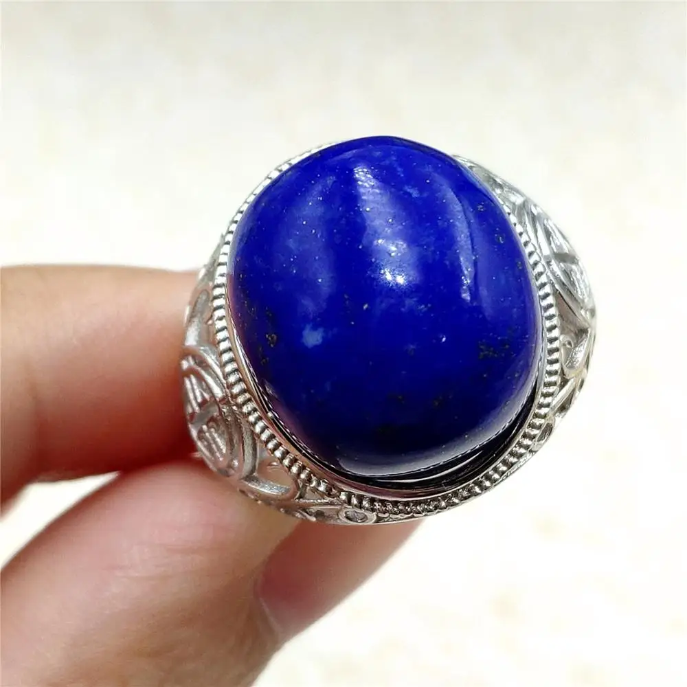 Genuine Natural Royal Blue Lapis Lazuli Ring Gemstone 17x15mm Adjustable Oval 925 Sterling Silver Lapis Lazuli Bead Ring AAAAA
Genuine Natural Royal Blue Lapis Lazuli Ring Gemstone 17x15mm Adjustable Oval 925 Sterling Silver Lapis Lazuli Bead Ring AAAAA