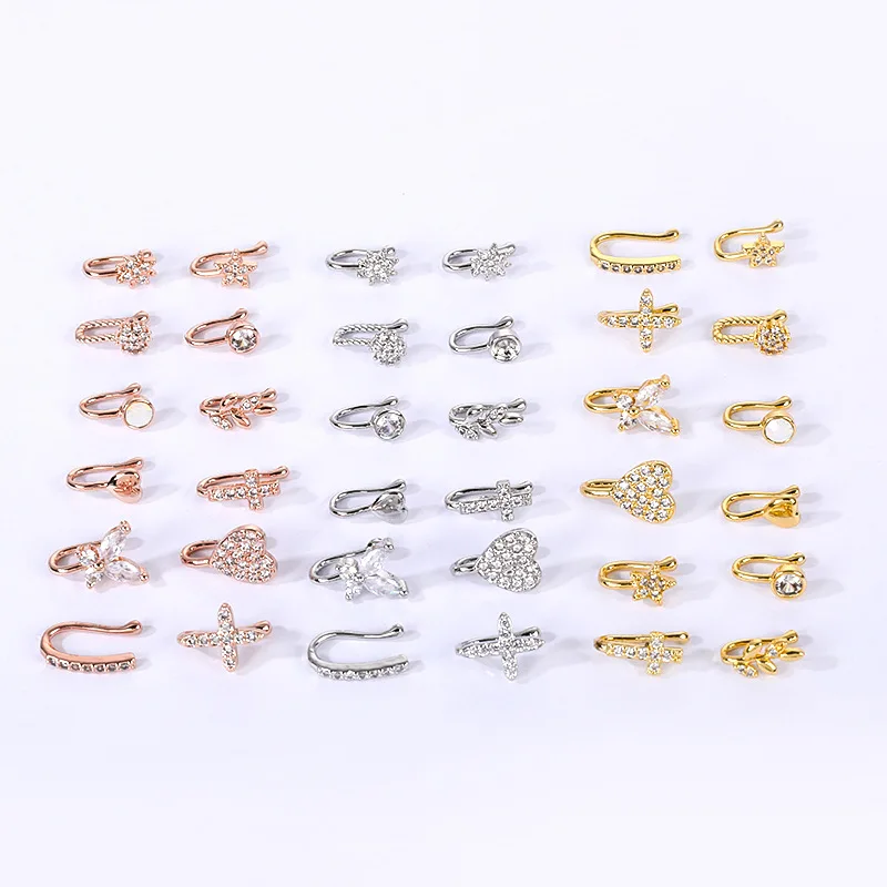 12PCS/Set Fashionable Butterfly Heart Tiny Nose Ring Non Piercing Fake Nose Ring Cuff Ring Non Pierced Nose Piercing Jewelry
12PCS/Set Fashionable Butterfly Heart Tiny Nose Ring Non Piercing Fake Nose Ring Cuff Ring Non Pierced Nose Piercing Jewelry