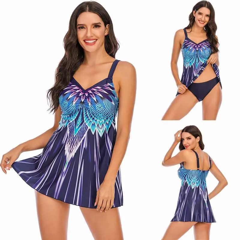 Swimsuit Tankini Swimwear Women Plus Size Two Pieces with Shorts Tankini Set Ladies Big Size Bathing Suit Swim Dress Beach Wear
Swimsuit Tankini Swimwear Women Plus Size Two Pieces with Shorts Tankini Set Ladies Big Size Bathing Suit Swim Dress Beach Wear