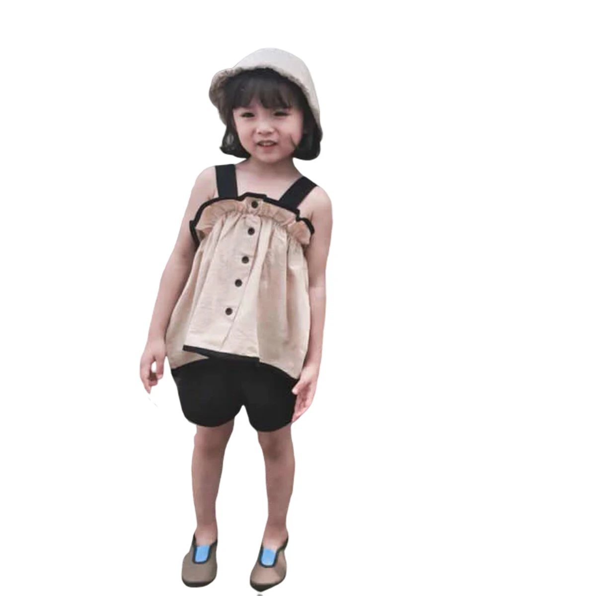 Модный комплект из двух предметов, детский Свободный Топ с оборками, эластичные шорты, летний костюм для девочек
Модный комплект из двух предметов, детский Свободный Топ с оборками, эластичные шорты, летний костюм для девочек
