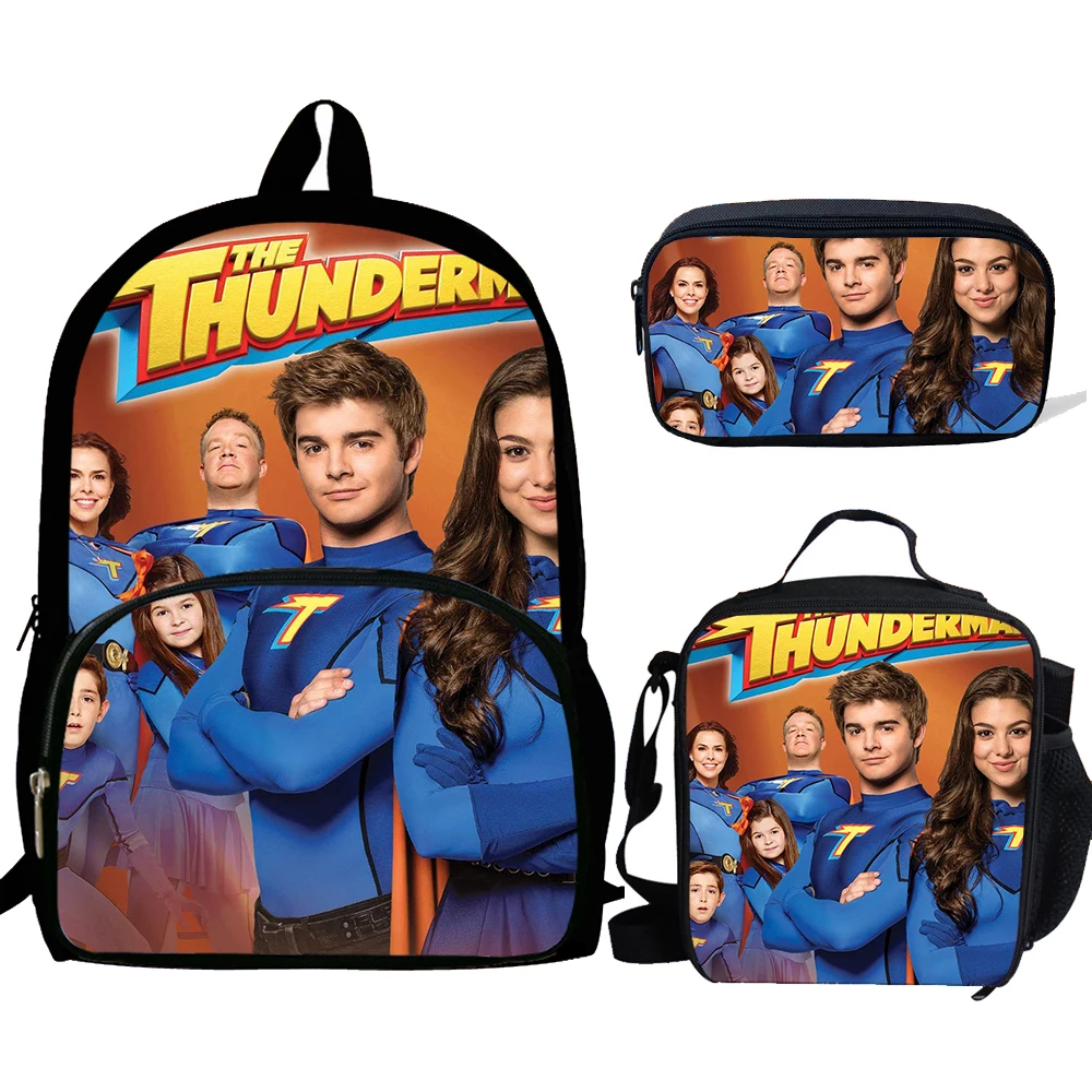 3pcs Mochila The Thundermanser Print Backpack for Boys Girls School Bags Kids Warterproof Pattern BookBag Kids School Bag Pack
3pcs Mochila The Thundermanser Print Backpack for Boys Girls School Bags Kids Warterproof Pattern BookBag Kids School Bag Pack