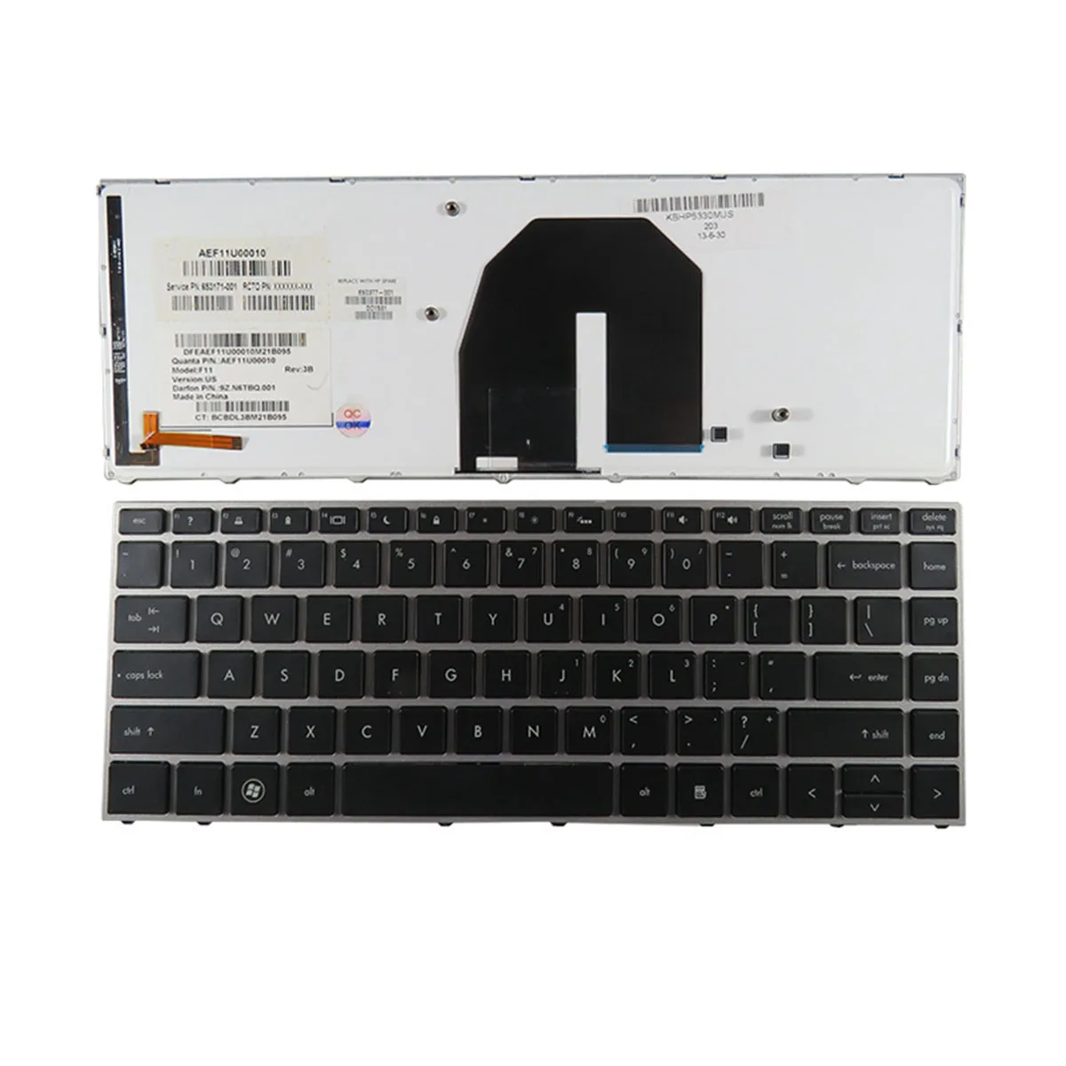 us Keyboard For HP Probook 5330 5330M SILVER FRAME BLACK Backlit New Laptop Keyboards English layout
us Keyboard For HP Probook 5330 5330M SILVER FRAME BLACK Backlit New Laptop Keyboards English layout