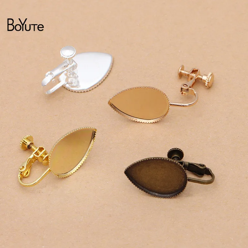BoYuTe (20 Pieces/Lot) 13*18MM Water Drop Blank Earring Clips Base Settings Handmade DIY Jewelry Component Findings
BoYuTe (20 Pieces/Lot) 13*18MM Water Drop Blank Earring Clips Base Settings Handmade DIY Jewelry Component Findings