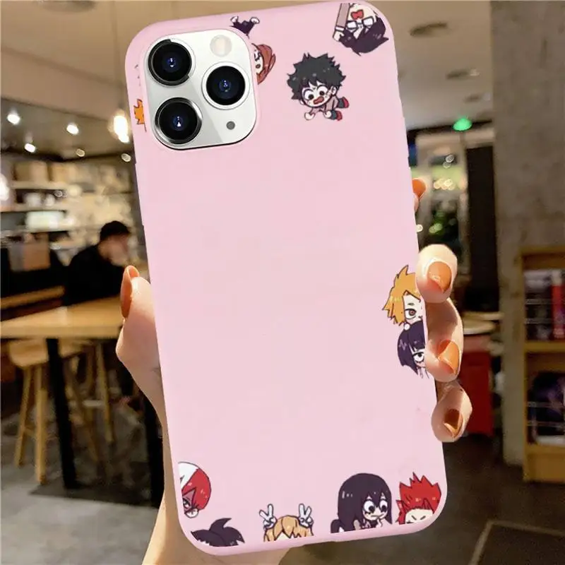 Anime My Hero Academia Phone Case Pink Candy Color for iPhone 6 7 8 11 12 s mini pro X XS XR MAX Plus
Anime My Hero Academia Phone Case Pink Candy Color for iPhone 6 7 8 11 12 s mini pro X XS XR MAX Plus