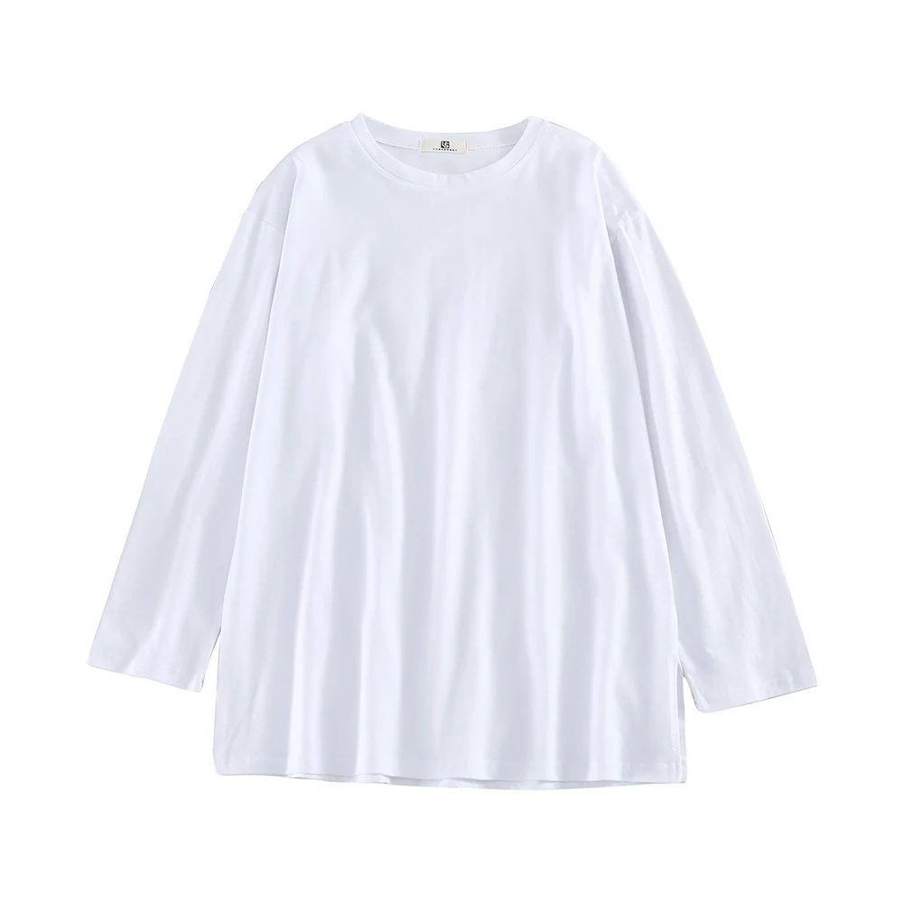 Early Spring 2021 New Korean Style Versatile Loose Outer Wear Base Solid Color Top Slit Design Long Sleeve T-shirt Women's
Early Spring 2021 New Korean Style Versatile Loose Outer Wear Base Solid Color Top Slit Design Long Sleeve T-shirt Women's