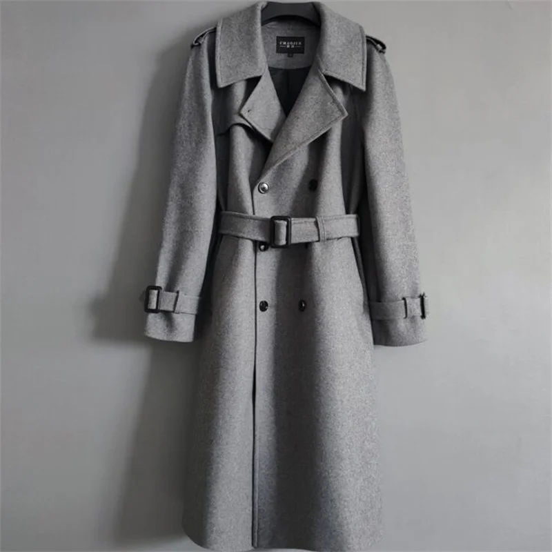 

Классическое шерстяное пальто выше колена для мужчин, новинка осень-зима 2022, европейские товары, удлиненная одежда, куртка mont erkek abrigos