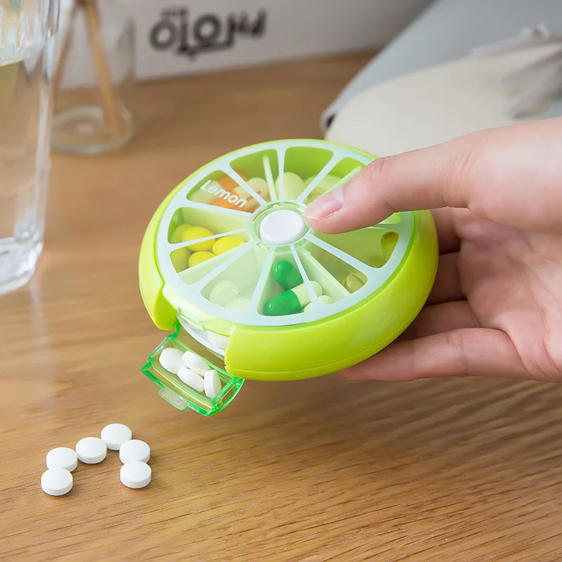2021 Czech Cute Mini Pill Box Carry Medicine Storage Box Lemon Seven-grid Rotating Pill Storage
2021 Czech Cute Mini Pill Box Carry Medicine Storage Box Lemon Seven-grid Rotating Pill Storage