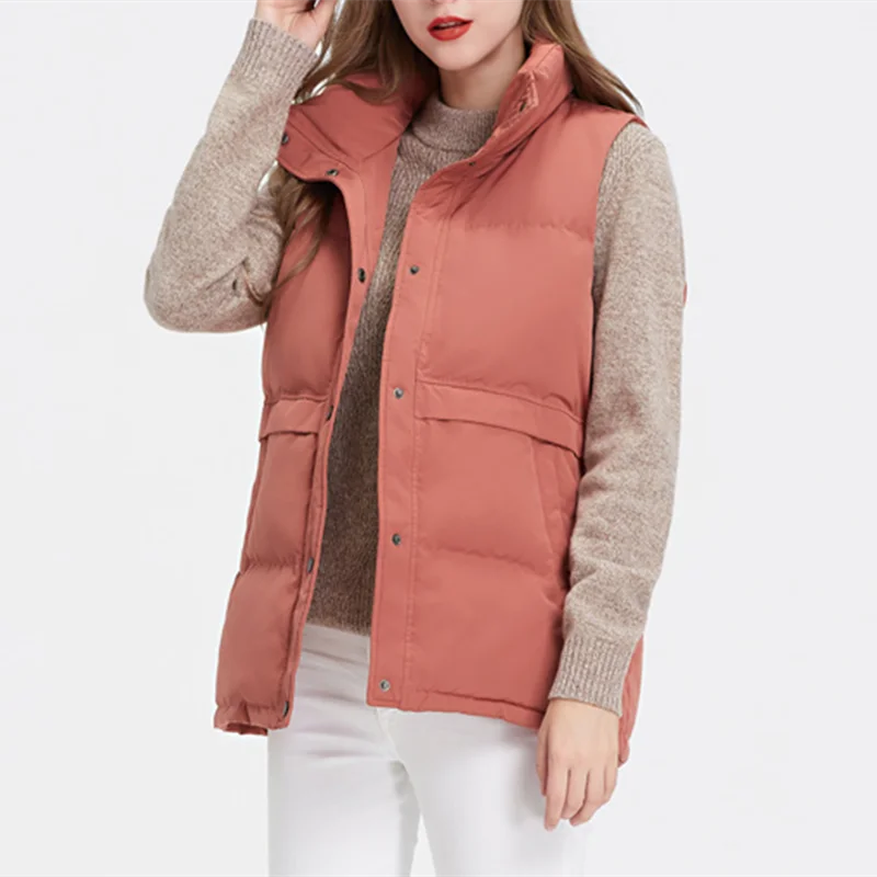 New Women Sleeveless Vest Winter Warm Plus Size 2XL Down Cotton Padded Jacket Female Veats Mandarin Collar Sleeveless Waistcoat
New Women Sleeveless Vest Winter Warm Plus Size 2XL Down Cotton Padded Jacket Female Veats Mandarin Collar Sleeveless Waistcoat