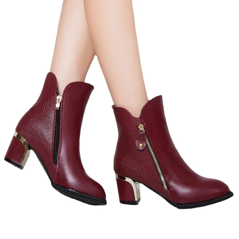Quality Brand Martin Boots Patent Side Zipper High Heels Women's Boots Fashion Bootie Lady Shoes Ladies Ankle Boots Large Size
Quality Brand Martin Boots Patent Side Zipper High Heels Women's Boots Fashion Bootie Lady Shoes Ladies Ankle Boots Large Size