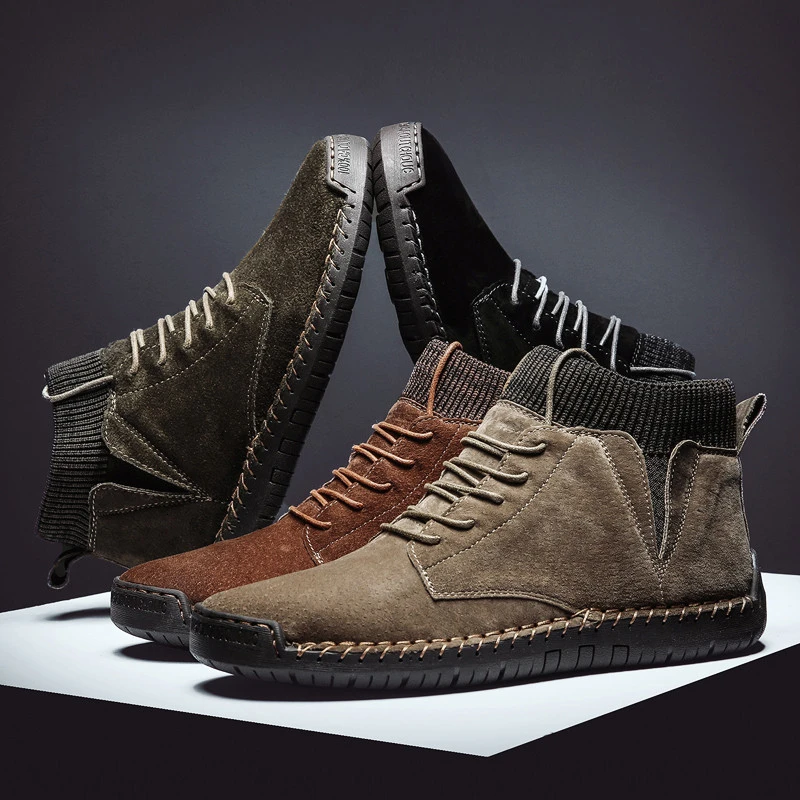 Winter Men Boots Leather Casual Shoes Plus Velvet Male Footwear Keep Warm Ankle Adult Plus Size Is-handmade Lace Up Antumn Shoe
Winter Men Boots Leather Casual Shoes Plus Velvet Male Footwear Keep Warm Ankle Adult Plus Size Is-handmade Lace Up Antumn Shoe