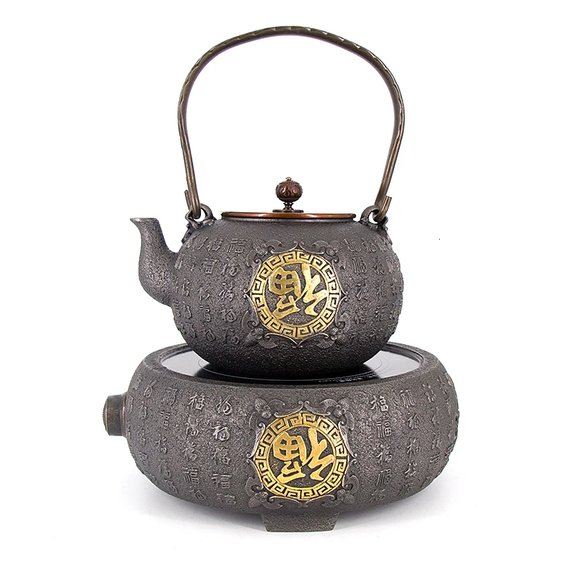 Japanese handmade cast iron tea pot uncoated boiling wate teapot Japan Kansai old raw iron kungfu pot copper lifting beam
Japanese handmade cast iron tea pot uncoated boiling wate teapot Japan Kansai old raw iron kungfu pot copper lifting beam