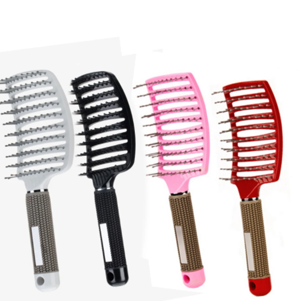 Hair Scalp Massage Comb Hairbrush Bristle Women Wet Curly Detangle Hair Brush for Salon Hairdressing Styling Tool haarkam Peigne
Hair Scalp Massage Comb Hairbrush Bristle Women Wet Curly Detangle Hair Brush for Salon Hairdressing Styling Tool haarkam Peigne