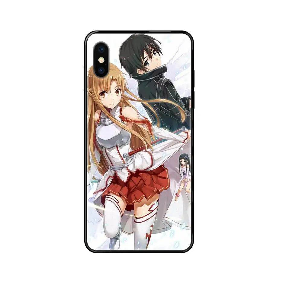 Роскошный сотовый телефон случай для Redmi Примечание 4 5 5A 6 7 8 8T 9 9S Pro Max Sword Art Online Kirito