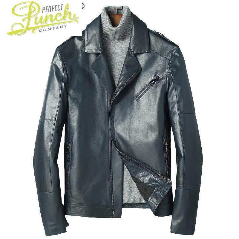 Leather Men's Jacket Real Goatskin Coat Genuine Leather Jacket Men Short Motorcycle Coats Veste Cuir Homme 19017 KJ2109
Leather Men's Jacket Real Goatskin Coat Genuine Leather Jacket Men Short Motorcycle Coats Veste Cuir Homme 19017 KJ2109