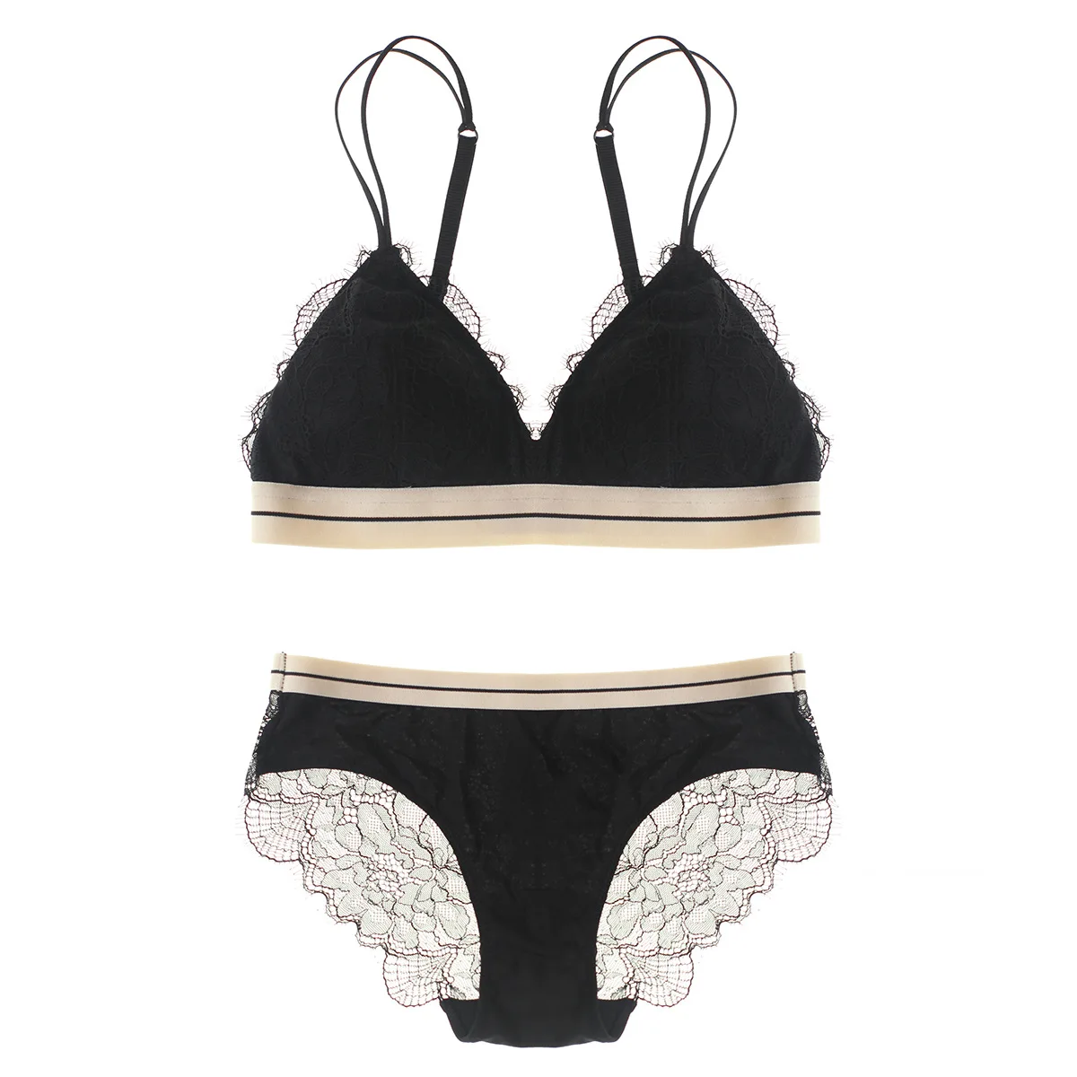 Thin Summer New Lace Triangle cup Steel-free Ring French Underwear Women bralette bra set
Thin Summer New Lace Triangle cup Steel-free Ring French Underwear Women bralette bra set