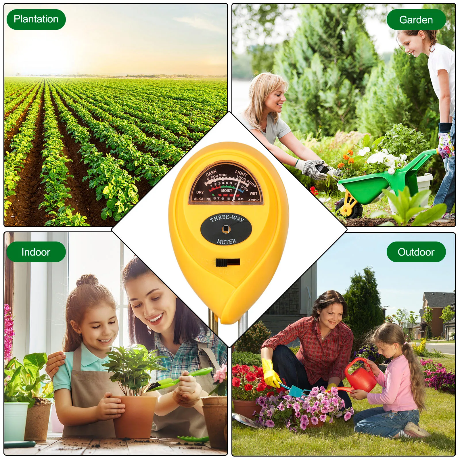 3 in1 Garden Plant PH Tester Water Moisture Light Test Meter Kit For Hydroponic Garden Plant Flowers Soil Testing Detector Tools
3 in1 Garden Plant PH Tester Water Moisture Light Test Meter Kit For Hydroponic Garden Plant Flowers Soil Testing Detector Tools