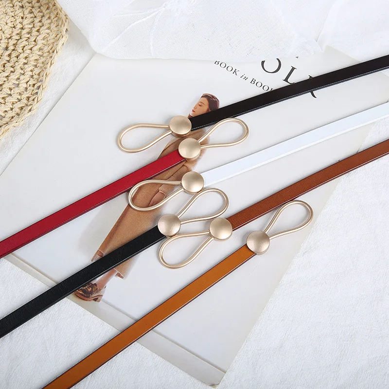 Thin Real Leather Women Belt Korean Casual Ladies Knot Belts for Dresses Camel Self Tie Strap Accessories Belts for Women
Thin Real Leather Women Belt Korean Casual Ladies Knot Belts for Dresses Camel Self Tie Strap Accessories Belts for Women