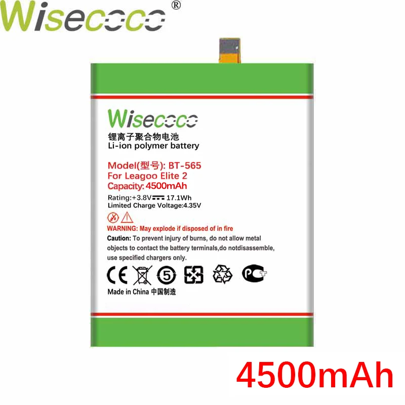 Wisecoco BT-565 4500mAh NEW Battery For Leagoo KIICAA Mix T5 T5C High quality Phone +Tracking Number
Wisecoco BT-565 4500mAh NEW Battery For Leagoo KIICAA Mix T5 T5C High quality Phone +Tracking Number