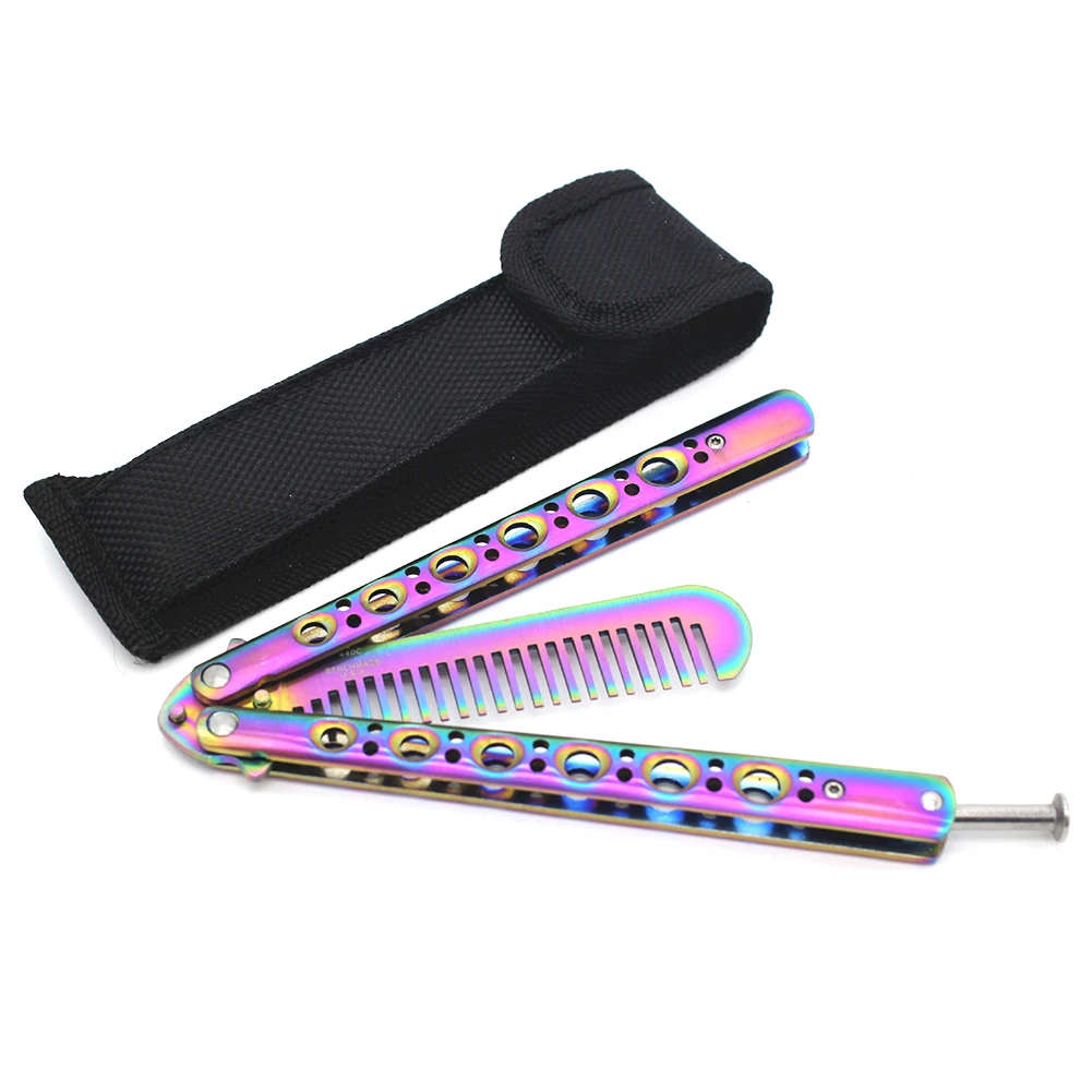 Outdoor Butterfly Comb Stainless Steel Training Folding Color Titanium Practice Tool Outdoor Camping Accessories
Outdoor Butterfly Comb Stainless Steel Training Folding Color Titanium Practice Tool Outdoor Camping Accessories
