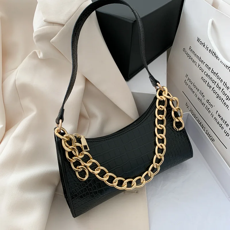 Luxury Designer Women's Bags 2021 New Trend All-match Crocodile Pattern Shoulder Bag Underarm Bag Fashionable Niche Diagonal Bag
Luxury Designer Women's Bags 2021 New Trend All-match Crocodile Pattern Shoulder Bag Underarm Bag Fashionable Niche Diagonal Bag